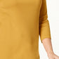 Charter Club Petite Pima Cotton Top com botões e ombros de fora, tamanho grande, dourado