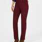 Jeans feminino estilo &amp; co com controle de barriga e perna reta, vermelho, tamanho 12