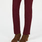 Jeans feminino estilo &amp; co com controle de barriga e perna reta, vermelho, tamanho 12