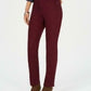Jeans feminino estilo &amp; co com controle de barriga e perna reta, vermelho, tamanho 6
