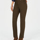 Calça jeans feminina estilo &amp; co com controle de barriga, perna reta, verde oliva, tamanho 12, curta