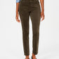 Calça jeans feminina estilo &amp; co com controle de barriga e perna reta, verde, tamanho 14 S
