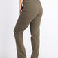 Jeans feminino estilo &amp; co com controle de barriga e perna reta, Deep Moss, tamanho 4 P