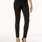 Leggings femininas estilo &amp; co, estampadas, com costura frontal, pretas, tamanho pequeno pequeno