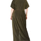 Vestido de noite feminino Love Squared com nó frontal metálico, preto/dourado, tamanho 2X