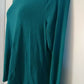 Camiseta feminina de manga comprida Charter Club Pima Cotton, verde, tamanho médio