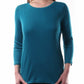 Camiseta feminina de manga comprida Charter Club Pima Cotton, verde, tamanho pequeno