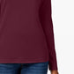 Camiseta feminina de manga comprida Charter Club Pima Cotton, vermelha, tamanho pequeno
