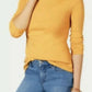 Camiseta feminina de manga comprida Charter Club Pima Cotton, dourada, tamanho grande