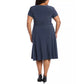Vestido feminino plus size com sobrepeliz e strass, tamanho 20, cinza escuro, R&amp;M Richards