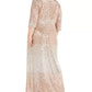 Vestido de festa feminino plus size com sobrepeliz e lantejoulas R &amp; M Richards marrom tamanho 18W