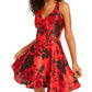 Vestido com recorte nas costas e comprimento flare City Studios Juniors, vermelho, tamanho 3