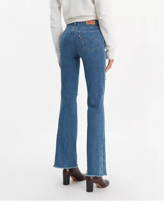 Calça jeans Levi's Curvy Bootcut-Leg feminina, azul, tamanho 33x32
