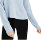 Suéter feminino Sun + Moon Boxy de gola alta azul Drmy tamanho extra grande