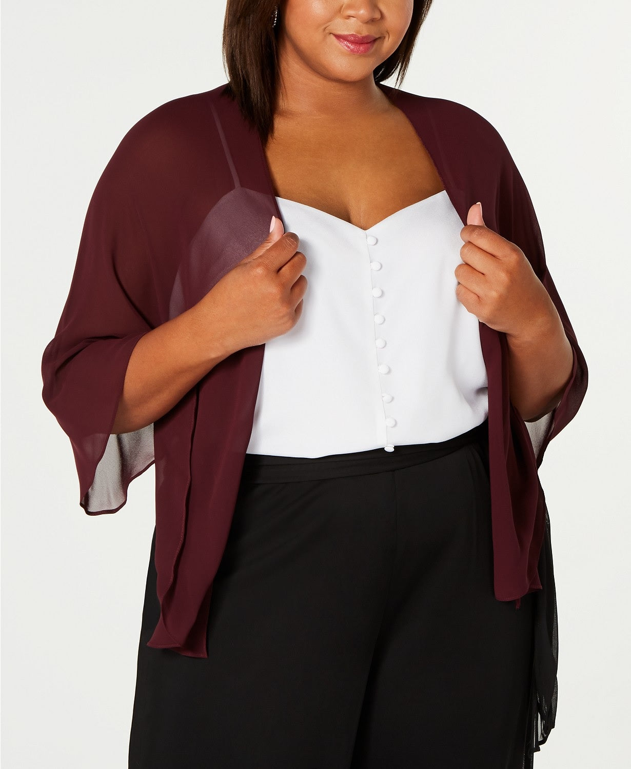 Xale feminino plus size multiuso Sl Fashions roxo tamanho 3 extra grande