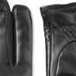 Luvas de couro Isotoner masculinas, de couro, elegantes e térmicas, pretas, tamanho grande