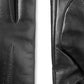 Luvas de couro Isotoner masculinas, de couro, elegantes e térmicas, pretas, tamanho grande
