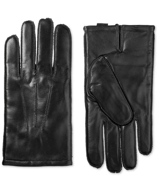 Luvas de couro Thermaflex masculinas Isotoner Signature, pretas, tamanho extra grande