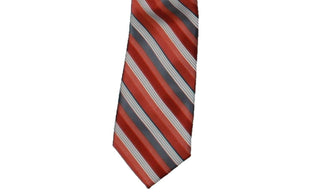 Cinto de seda skinny listrado masculino Van Heusen, laranja, tamanho regular