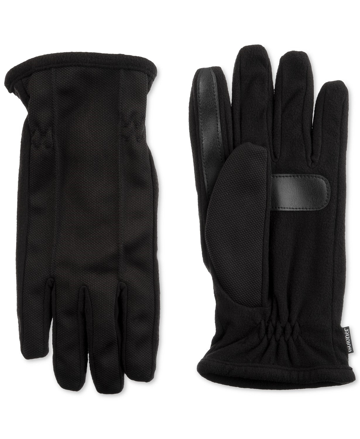 Luvas Isotoner Signature Stretch SmartTouch Masculinas Pretas Tamanho Grande