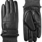 Luvas Isotoner Signature Sleekheat de couro sintético masculinas, pretas, tamanho grande
