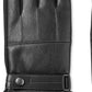 Luvas Isotoner Signature Sleekheat de couro sintético masculinas, pretas, tamanho grande