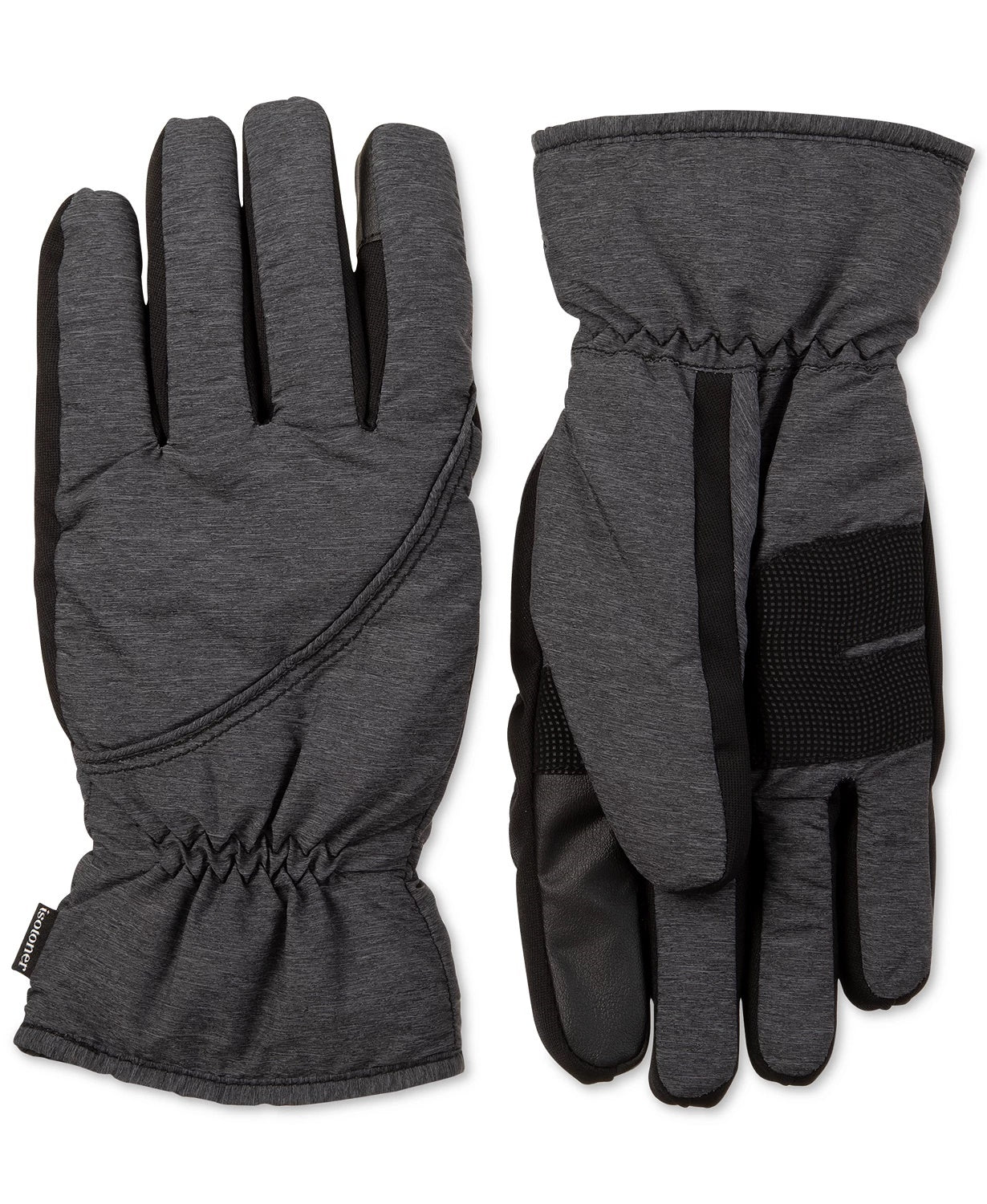 Luvas impermeáveis ​​Isotoner Signature Sleek Heat para homem, pretas, tamanho grande
