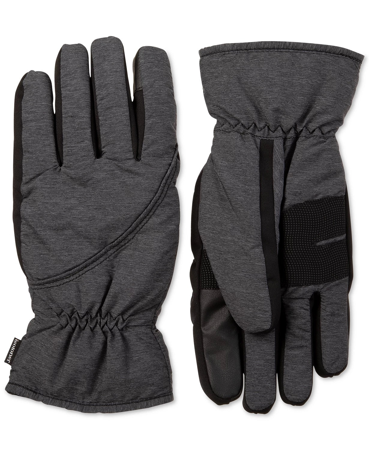 Luvas impermeáveis ​​Isotoner Signature Sleek Heat para homem, pretas, tamanho grande