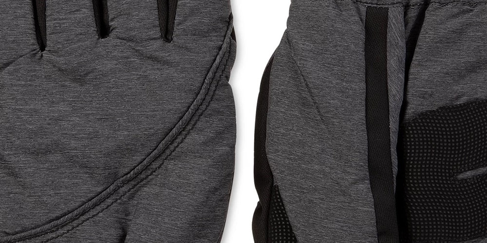 Luvas impermeáveis ​​Isotoner Signature Sleek Heat para homem, pretas, tamanho médio