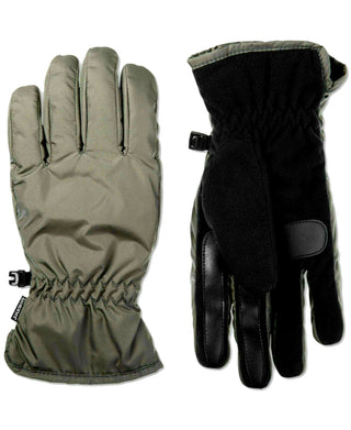 Luvas de inverno masculinas Isotoner Signature Smart Dri com forro de lã e tela sensível ao toque, cinza, tamanho grande