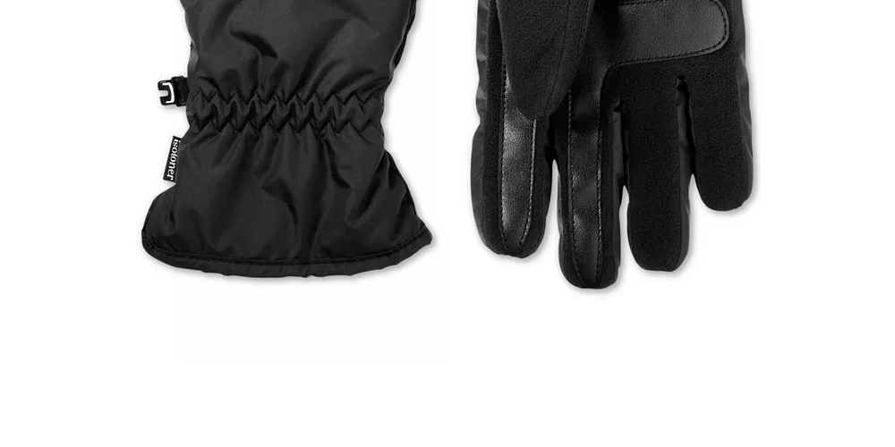 Luvas masculinas Isotoner Signature Touchscreen para uso diário, cinza, tamanho médio