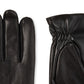Luvas de condução Isotoner masculinas de couro sintético com forro de lã, pretas, tamanho G