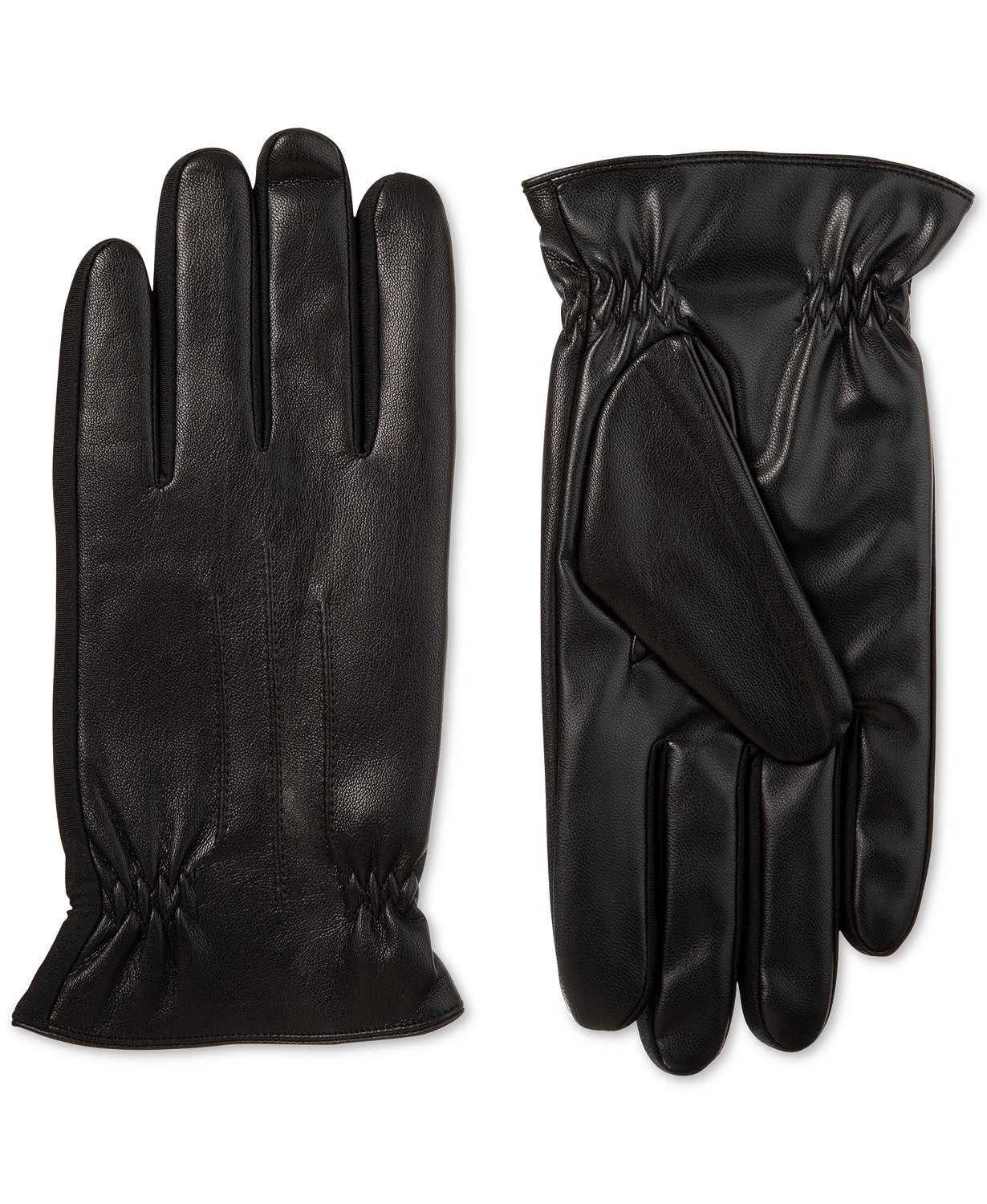 Luvas Isotoner Signature Sleekheat Faux Nappa Masculinas Pretas Tamanho X-G