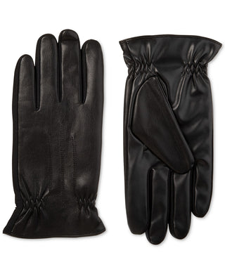 Luvas Isotoner Signature Sleekheat Faux Nappa Masculinas Pretas Tamanho X-G