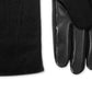 Luvas de condução xadrez de couro sintético Isotoner Signature masculinas, tamanho médio, pretas