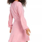 Vestido suéter com lantejoulas e amarração na cintura para jovens, tamanho rosa, extra grande