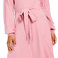 Vestido suéter com lantejoulas e amarração na cintura para jovens, tamanho rosa, extra grande