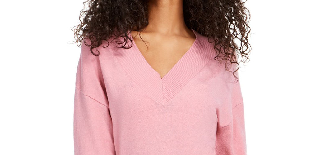 Vestido suéter com lantejoulas e amarração na cintura para jovens, tamanho 2, rosa, extrapequeno