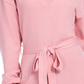 Vestido suéter com lantejoulas e amarração na cintura para jovens, tamanho 2, rosa, extrapequeno