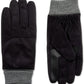 Luvas de inverno Isotoner SmartDri de microfibra masculinas, pretas, tamanho GG