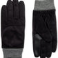 Luvas de inverno masculinas Isotoner Signature Microfibra Smartdri, pretas, tamanho grande