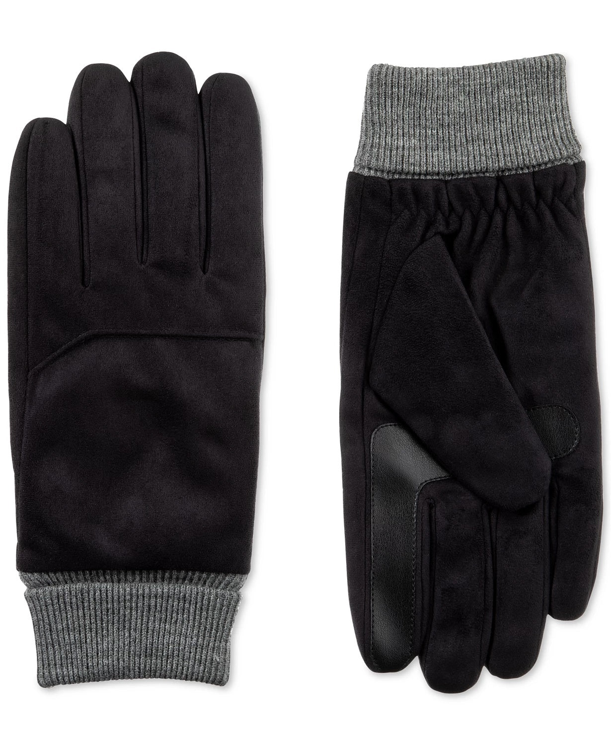 Luvas de inverno masculinas Isotoner Signature Microfibra Smartdri, pretas, tamanho grande