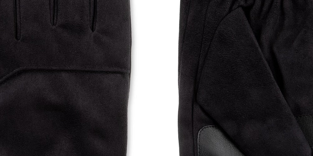 Luvas de inverno masculinas Isotoner Signature Microfibra Smartdri, pretas, tamanho grande