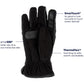 Luvas esportivas Isotoner Signature Sleek Heat masculinas, pretas, tamanho médio