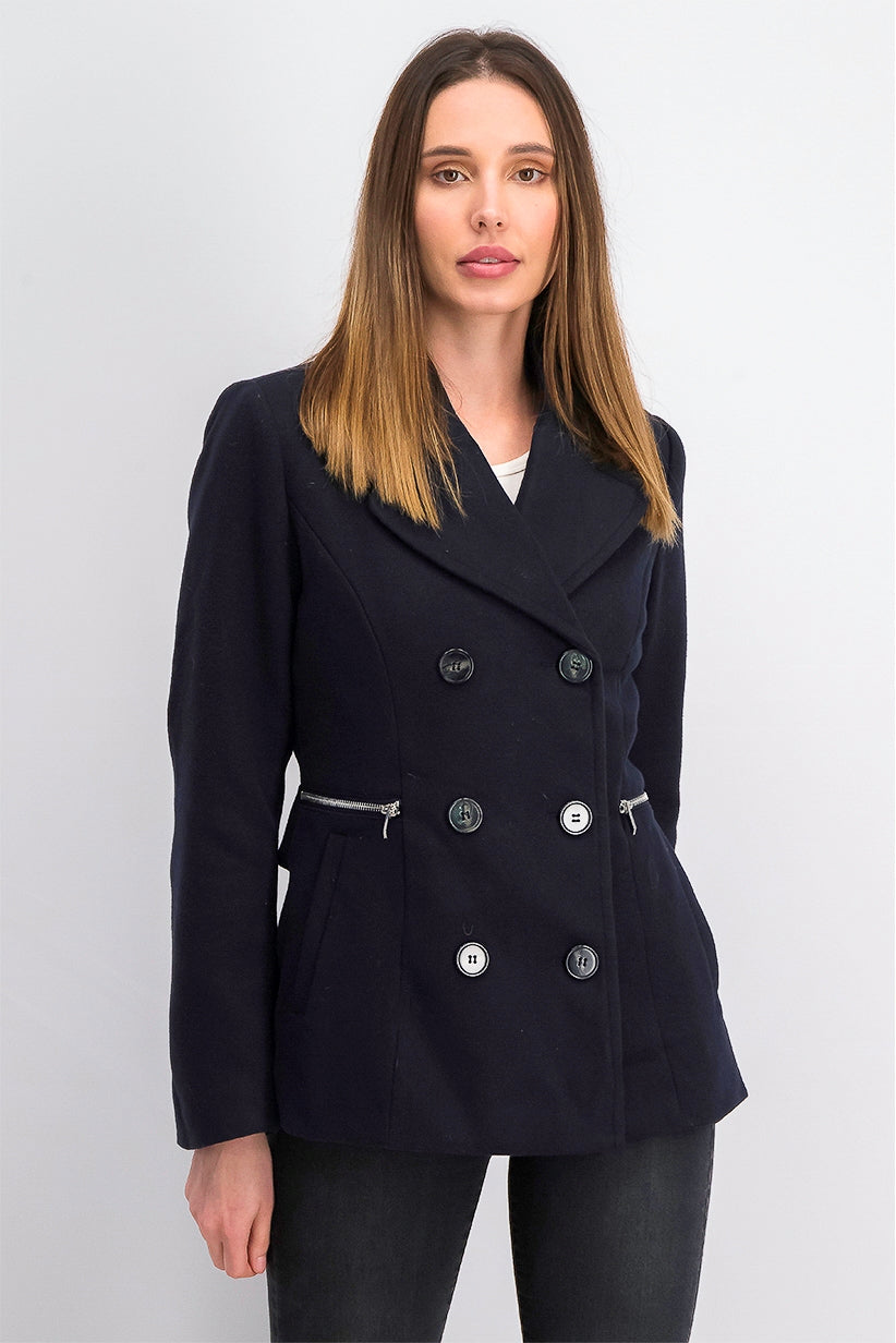 Maralyn &amp; Me Juniors' Casaco Azul Peacock Trespassado Tamanho Extra Pequeno