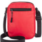 Mini bolsa carteiro masculina sob medida com estampa xadrez vermelha tamanho regular