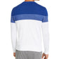 Suéter masculino Armani Exchange Regular Fit Colorblocked com listras e logotipo, branco, tamanho GG