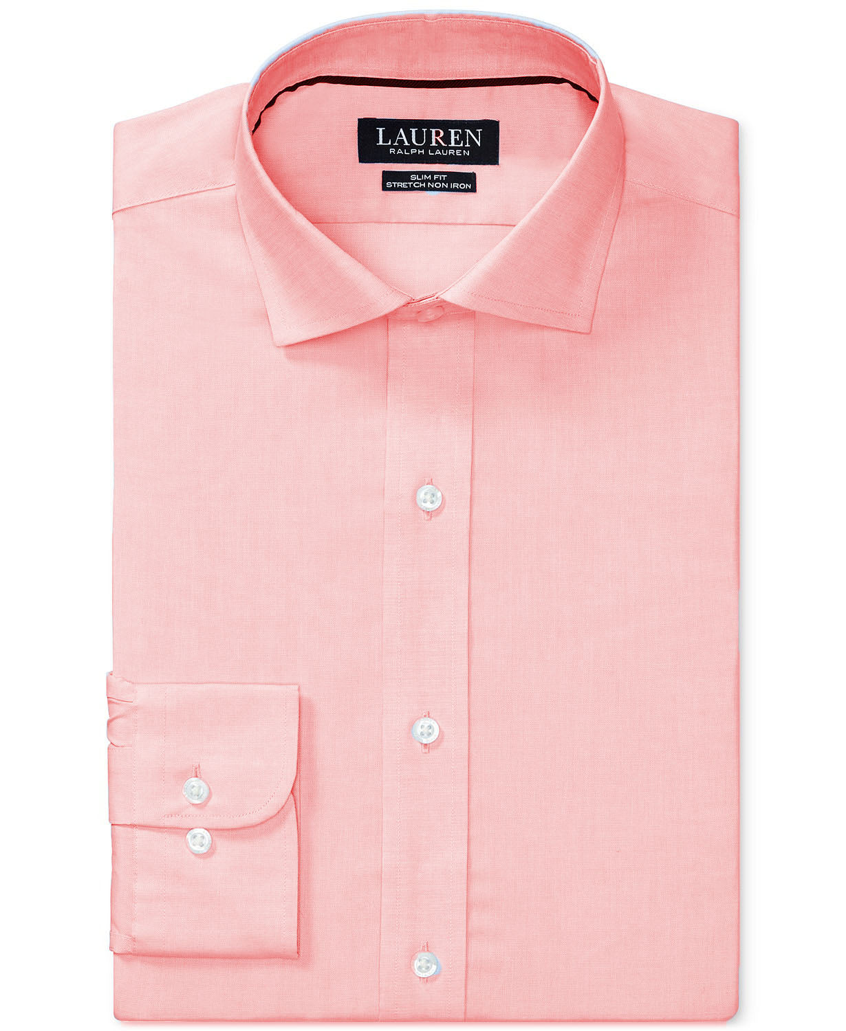 Camisa social Ralph Lauren Slim Fit Stretch Masculina Rosa Tamanho 17,5x32-33