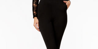 Macacão Material Girl Juniors com detalhe de renda e ilusão, preto, tamanho XX-G