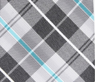 Gravata xadrez clássica Dever masculina Perry Ellis, cor carvão, tamanho único